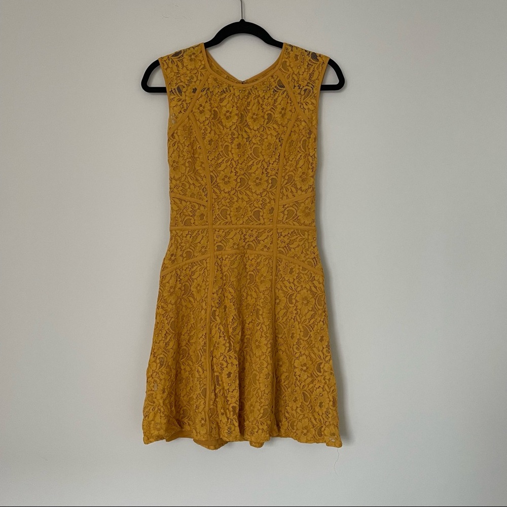 BCBG yellow mini dress
